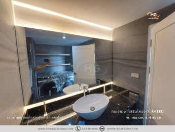 กระจกเงา โครงไม้ ไฟ LED / HG2003 กระจกเงา โครงไม้ ไฟ LED / HG2003