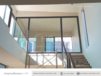 ประตูบานเลื่อนแแขวนเดี่ยว กั้นหน้าบันได ประตูบานเลื่อนแแขวนเดี่ยว กั้นหน้าบันได