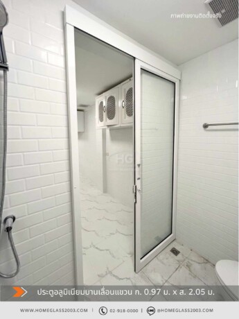 ประตูบานเลื่อนเดี่ยว ขาว - HG 0366080 ประตูบานเลื่อนเดี่ยว ขาว - HG 0366080